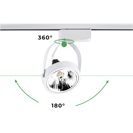 GU10 ES111 White VICTUS busbar light Lumiled jednofázové svítidlo pro přípojnice