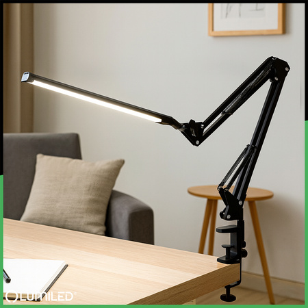 Stolní lampa LED 12W, CCT USB stmívatelná Černá COSMI LUMILED