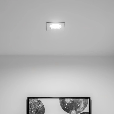 Halogenové svítidlo pod omítku Pevné čtvercové svítidlo PAVO Chrome Sheet MR16 GU10 LUMILED