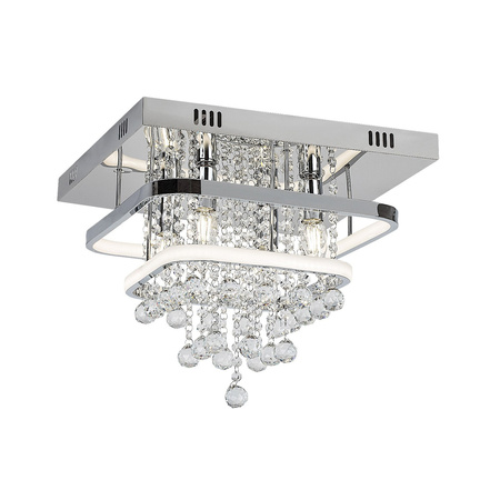 Stropní závěsné svítidlo LED 36W 2430lm 4000K stmívatelné chrom Classic Pallas Rabalux