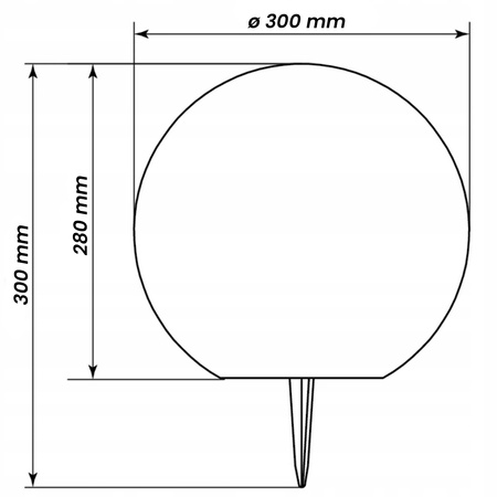 Zahradní koule SOLÁRNÍ LAMPA na zahradu POZEMNÍ LED RGB 30cm + dálkový ovladač