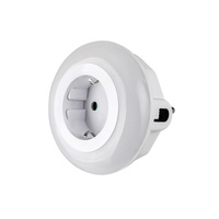 Dětské noční světlo RGB pro zásuvku LED 0,54 W se soumrakovým senzorem bílé Abel
