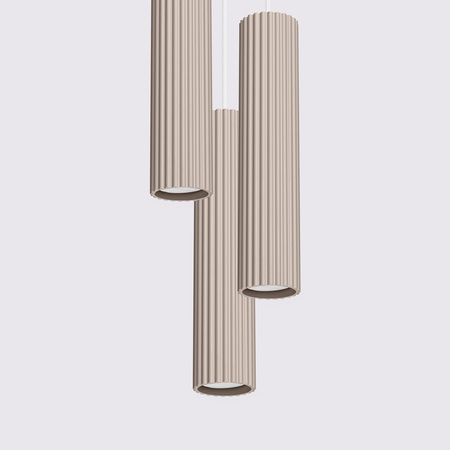 Stropní závěsné svítidlo 3x GU10 Hliník Taupe Carbon Deep Space SL.1775 Sollux