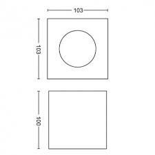 LED halogenové svítidlo pro povrchovou montáž 4,5W BOX Movable Black PHILIPS
