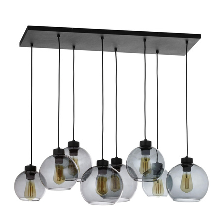 CUBUS GRAPHITE Závěsné stropní svítidlo Black Graphite Moderní lustr 8xE27 4113 TK Lighting
