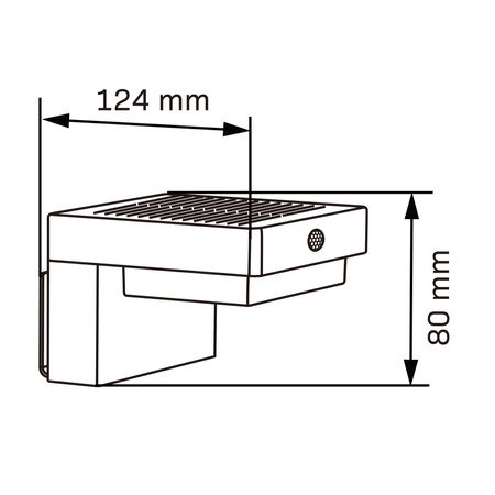 Venkovní solární nástěnná lampa LED 4000K Neutrální zahradní fasádní lampa se senzorem pohybu USB-C