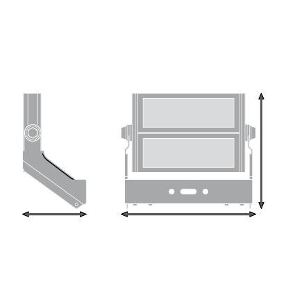 LED reflektor venkovní stmívatelná lampa 600W 81000lm 5700K IP66 Reflektor šedý Ledvance