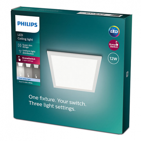 Panelová LED lampa pro povrchovou montáž TOUCH 12W 4000K 30cm stmívatelná bílá PHILIPS