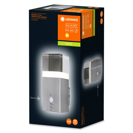 Nástěnné moderní fasádní svítidlo 5W 3000K MOVEMENT SENSOR Endura Style CRYSTAL LEDVANCE