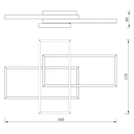 Stropní svítidlo LED 72W CCT GALAXIS ORION Black + dálkové ovládání Controller