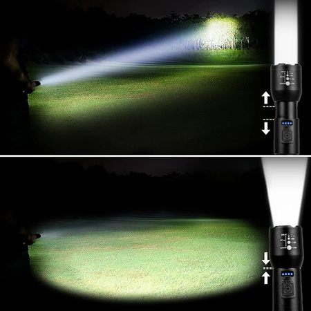 Dobíjecí LED svítilna Classic 20W 800lm ruční světlo silné ZOOM VA0180 VAYOX