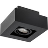 Povrchové Halogenové svítidlo GU10, SPOT Nastavitelná Čtvercová Černá AURI LUMILED