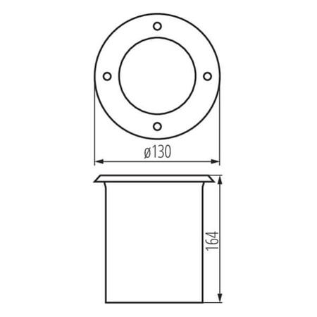GU10 IP67 IK10 Kulaté podhledové svítidlo stříbrné BERG KANLUX