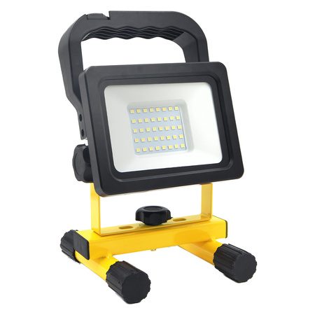 Venkovní LED reflektor Baterie 20W 1600lm 4000K Neutrální 2 provozní režimy IP54 Tigra Kobi