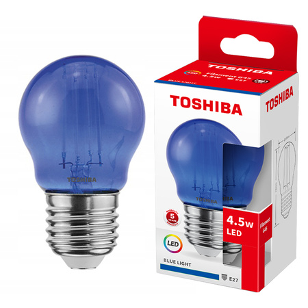 LED žárovka E27 G45 4,5W = 40W Blue Filament TOSHIBA