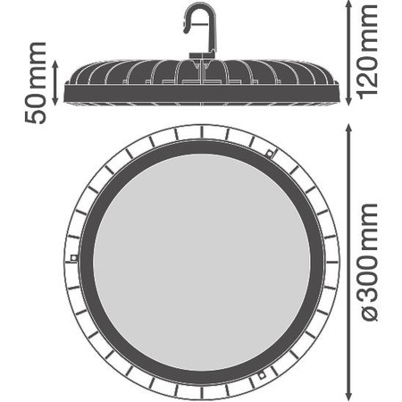 Průmyslové svítidlo LED 225W 27000lm 4000K Neutral Black IP65 IK06 High Bay Compact Ledvance