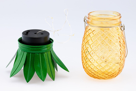 Zahradní lampa LED Solární lucerna Závěsná nádoba ANANAS Glass 3000K