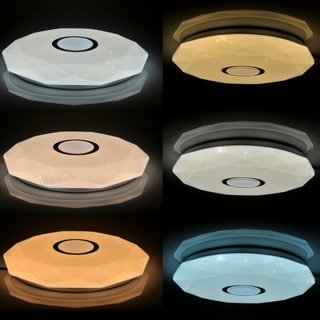 Stropní LED svítidlo Stropní svítidlo DIAMOND 36W 3060lm 50cm GOLDLUX (Polux) + dálkový ovladač 3000K-6500K