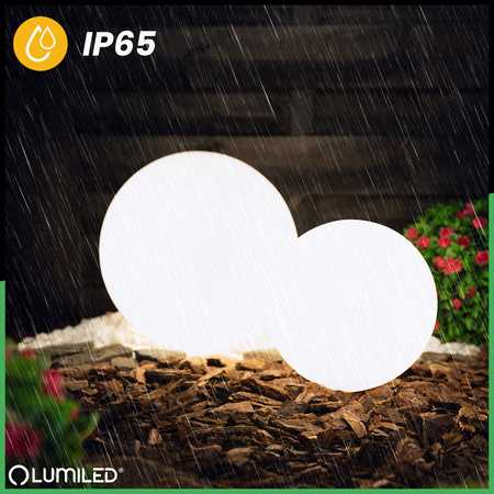 Venkovní lampa E27, KOULE LED IP65 30cm LUMIKULA2 LUMILED