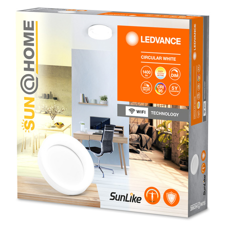 LED povrchový plafon 18,5 W 500 lm CCT stmívatelný kulatý bílý SMART+ WiFi Sun@Home Ledvance