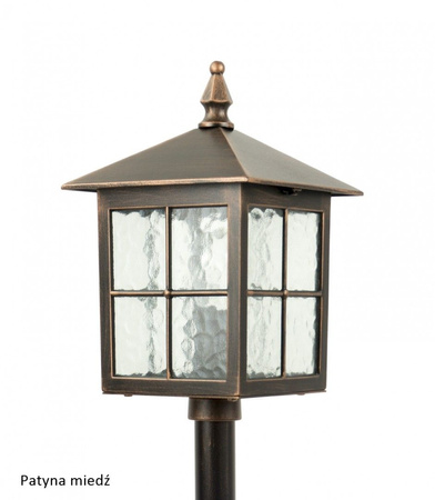 Venkovní zahradní lampa LANTERN E27 Wenecja K 5002/2/KW 106cm černá Su-Ma