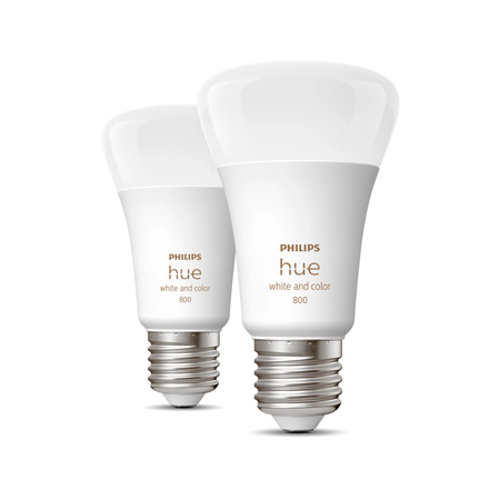 2PAK LED žárovka E27 A60 6,5W CCT RGB PHILIPS HUE White & COLOR Ambiance Bluetooth Zigbee
