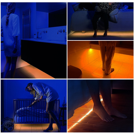 LED pásek se senzorem pohybu 2,4W 3000K 180lm 120D 4xAA 6V DC 1m CORREA Kobi