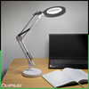 Stolní lampa LED 8W CCT Kreslící stolní lampa 3x zvětšovací sklo LUCA 2 White LUMILED