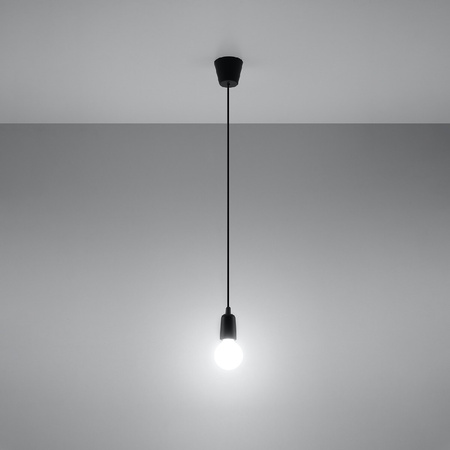 Stropní závěsné svítidlo LED DIEGO E27 Overhang Black SOLLUX