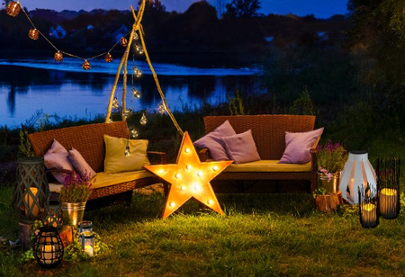 LED solární lampa Lucerna závěsná LAMPION bílá LED 34cm Teplá bílá