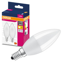 2x LED žárovka E14 B35 7W = 60W 806lm 2700K Teplá bílá 220° OSRAM HODNOTA
