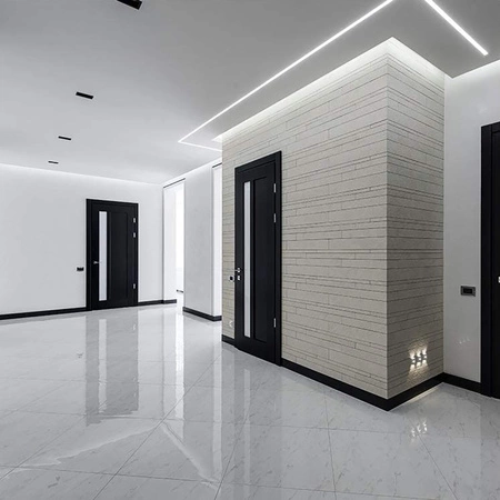 Hliníkový profil pro LED KM39 Silver Recessed 2m s průhledným stínidlem a koncovkami