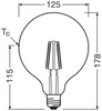 LED žárovka G125 Sphere E27 4W = 40W 470lm 2700K Warm 300° Retrofit Filament CLASSIC Osram