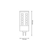 LED žárovka s paticí G4 3W 260lm 6500K Cold 270° Sanico Goldlux