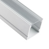 Povrchový Eloxovaný Hliníkový Profil pro LED KM38, Stříbrný 1m + Průhledná Krytka + Záslepky LUMILED