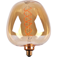 Dekorativní LED žárovka E27 FILAMENT S190 4W 260lm 1800K Teplá bílá 320° DecoVintage Amber GOLDLUX (Polux)