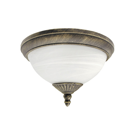Venkovní LED zahradní stropní svítidlo MADRID 2xE27 IP43 Antique Gold RABALUX