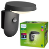 Zahradní lampa LED nástěnná lampa TYLA IR myGarden 9W 4000K IP44 s pohybovým a soumrakovým senzorem antracit PHILIPS