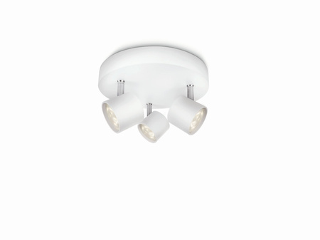 LED STAR stropní svítidlo 3x 4,5W 2700K stmívatelné reflektorové svítidlo pohyblivé bílé kulaté PHILIPS