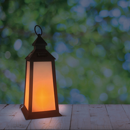 Solární lucerna Závěsná zahradní lucerna LED IP44 Flame Effect
