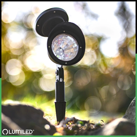 Solární LED lampa reflektor směrový, IP44 6500K OGA LUMILED