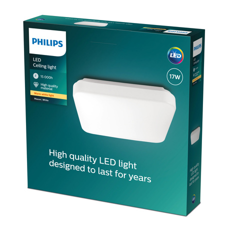 LED stropní přisazené svítidlo MAUVE 17W 2700K 32cm čtvercové PHILIPS