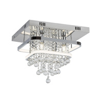 Stropní závěsné svítidlo LED 36W 2430lm 4000K stmívatelné chrom Classic Pallas Rabalux