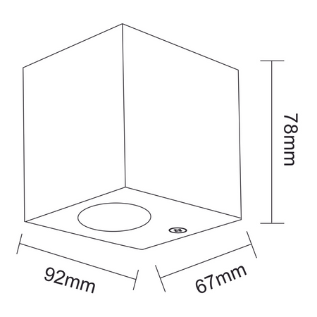 LED zahradní nástěnné svítidlo GU10 BOSTON čtvercové GOLDLUX (Polux) HLINÍK ČERNÉ
