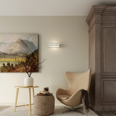 Nástěnné svítidlo VEGA LINE E27 up-down Obdélníkové keramické moderní bílé SOLLUX