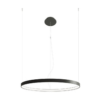 LED závěsné stropní svítidlo RIO 50W 4000K Lustr kulatý 78cm černý SOLLUX