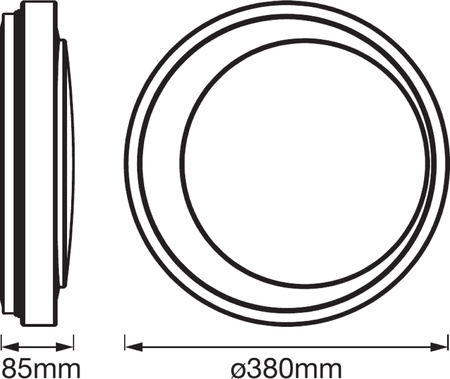 Plafon LED stropní svítidlo šedé ORBIS Moon 24W 2500lm Teplá bílá-Studená bílá 38cm SMART+ WiFi LEDVANCE