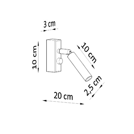 Nástěnné svítidlo EYETECH 1 G9 Reflector Movable Moderní černá SOLLUX