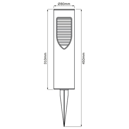 Solární lampa černá IP44 se soumrakovým senzorem Addis Sanico Goldlux