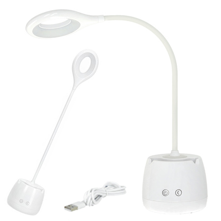 LED dobíjecí stolní lampa 5W 180lm bílá Lusia LED2B Kobi